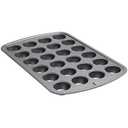 GoodCook Bradshaw Mini Muffin Pan 24 Cup, Classic, Round, Gray