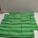 UGASA Outdoor Waterproof Throw Pillow Covers Pack of 2 Boho Weave Stripe Texture Decorative Cushion Covers Patio Pillows for Porch Outside Tent Yard Garden Bench 20x20 Inch, Green