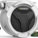 Retractable Hose Reel 100ft 1/2 in, Wall Mounted Garden Hose Reel Heavy Duty with 10 Spray Nozzle, Auto Rewind, 180 Swivel Bracket, UV Resistant