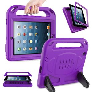AVAWO Kids Case Built-in Screen Protector for iPad 2 3 4 Old Model- Shockproof Handle Stand Kids Friendly Compatible with iPad 2nd 3rd 4th Generation (Purple)