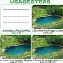 Pond Cover Net 10.5x10.5FT Pond Dome with PVC Support rods Leaf Net and Ground Studs for Pond and Garden