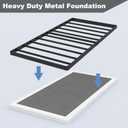 2 Inch Thin Box Spring for Twin Bed Base - Heavy Duty Metal Mattress Foundation with Fabric Cover,Low Profile Twin Box Spring Only,Noise Free,Easy Assembly
