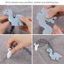 6-Pack Silicone Pacifier Clips for Baby Boys and Girls - One-Piece Beads, Rust-Free Holders, Teething Relief, Baby Necessities, Newborn Safe Baby Essentials