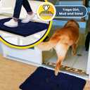 Muddy Mat | Super Absorbent Door Mat Indoor, Microfiber Quick Dry Chenille Entryway Rug, Non-Slip Front Door Mat, Indoor Mats for Entryway, Machine Washable Pet Rug, Navy Blue 36"x60"