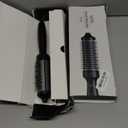 Thermal Brush,Lena 1.5 Inch All-in-1 Heated Round Brush with Titanium Barrel-Infrared&Negative Ion Technology,Smooth,Frizz-Free Styling Tool,5 Heat Settings,LED Display,Black