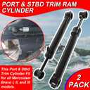 Port & Stbd Trim Ram Cylinder, Power Trim Fit for all Mercruiser Bravo I,II, and III, Replace for 9B-121-01, 9B-121-02, 98704A26 and 98703A26 (2 PACK)
