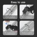 Stainless Steel Cable Tie Gun with 100 Pcs 11.8 inch Metal Zip Ties Tool, Heavy Duty Self-locking Cable Tie Gun Kit for Fastening and Cutting Fence Exhaust Pipe Outdoor