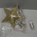 Lovely Glittered Star Tree Topper with LED String Lights Elegant Five-Pointed Christmas Tree Decoration for Festive Home Party and Holiday Atmosphere Enhancer