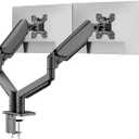 Dual Monitor Stand for 13 to 32 inch Screens, Gas Spring Monitor Arm with Swivel, Tilt, Rotation, Height Adjustable, Desk Mount with C-Clamp and Grommet Base, Each Arm Holds 4.4 to 19.8lbs Screen