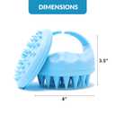 6 x Flathead Products Hair Scalp Massager and Shampoo Brush for Shower Dandruff Removal - Wet and Dry - Encourages Growth - Includes 2 Massage Removal Heads
