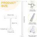 4 Pack Adjustable Metal Banner Holder Table Top Banner Display Poster Stand T Shaped Stand Desktop Business Poster Holder Advertising Display Sign for Indoor Outdoor Store Board
