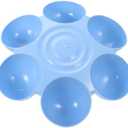 POPETPOP Cat Feeder with 6 Bowls - Multiple Cat Dishes, Pet Feeder for Kitten Puppy, Indoor Cats (Blue)