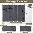 Large Stone Dish Drying Mat for Kitchen Counter, 2PCS Quick Dry Stone Dishes Mat,Foldable Water Absorbing Diatomaceous Drying Organizer Pad for Plate Rack Bottles Utensils(Dark Gray 16"x12" & 8x4")