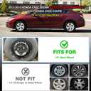 15'' Hubcaps Wheel Covers for 2013-2015 Honda Civic Sedan & 2013 Honda Civic Coupe, ABS+PC Plastic Bolt-on Hubcap Replacement Set of 4, 15 inch Silver OEM# 44733-TR3-A00