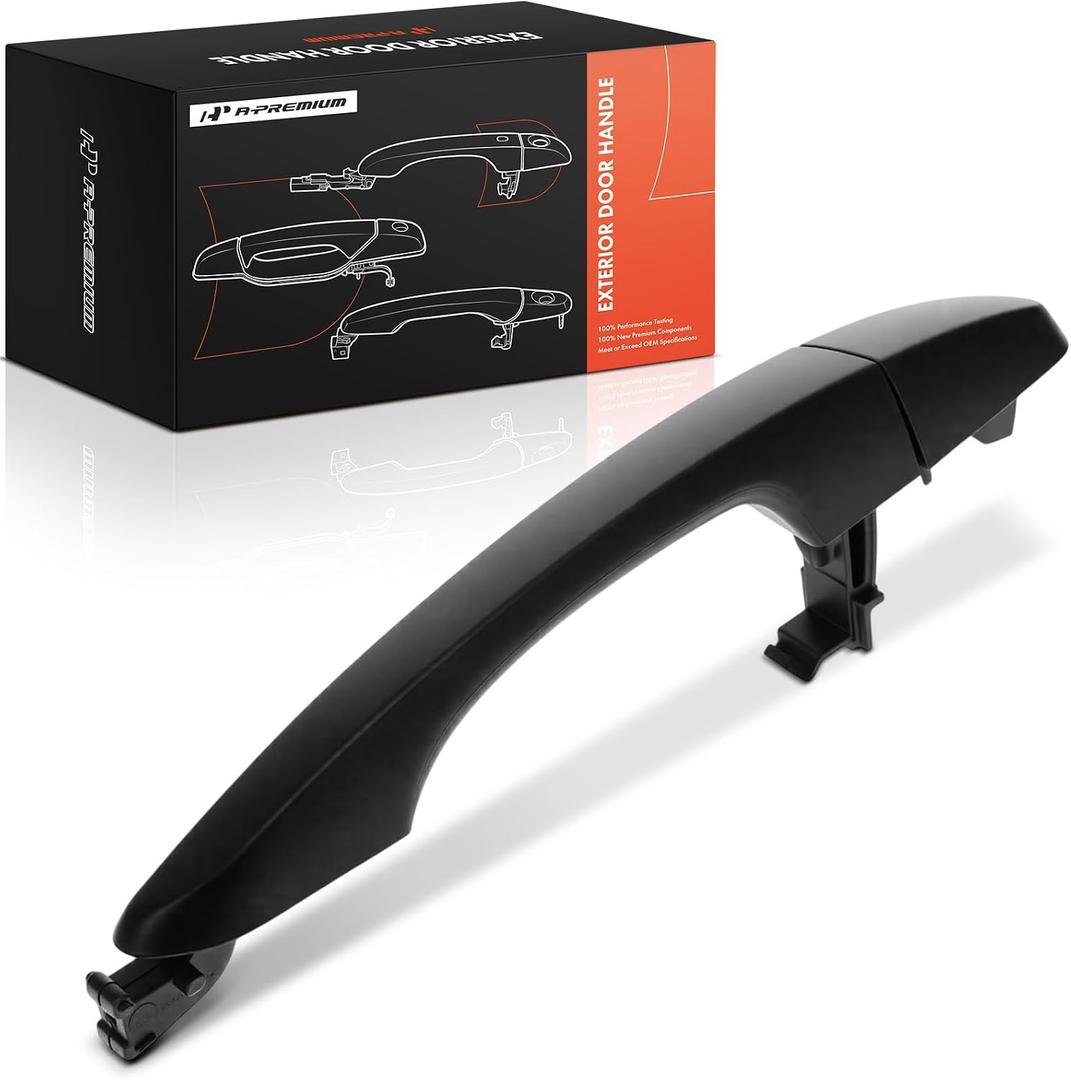 A-Premium Front Right Passenger Side Exterior Door Handle Compatible with Hyundai Tucson 2016-2021, Without Smart Key System, Primed Black