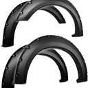 Tyger Auto Fender Flare Compatible with 2004-2008 Ford F-150 (Exclude Heritage); 2006-2008 Lincoln Mark LT Fleetside, Rough Textured Black Bolt-Riveted Style 4pc | TG-FF8F4017