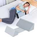 Fanwer Wedge Pillow for Side Sleeping, Back Pillow for Side Sleeper, Bed Wedges & Body Positioners for After Surgery, Anti Snoring, Back Pain, Preventing Bedsores, Grey 