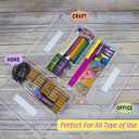 BAZIC Products Plastic Pencil Case, Ruler Length Large Utility Storage Box, Multi Purpose Organizer & Supply Holder, Clear Box Design, Ideal for School, Office & Craft Use, 1-Pack