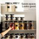 KIVY Airtight glass jars with transparent Glass Lid [2x 60oz] Glass airtight food storage containers - Pasta containers storage - Spaghetti container - Pasta containers for pantry flour Jar