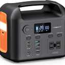 Portable Power Station, 600W (1200W Peak) 299Wh LiFePO4 Solar Generator Pure Sine Wave 110V AC Car Outlets PD 60W QC3.0 Backup Power Supply Bank for Camping, Blackout, CPAP