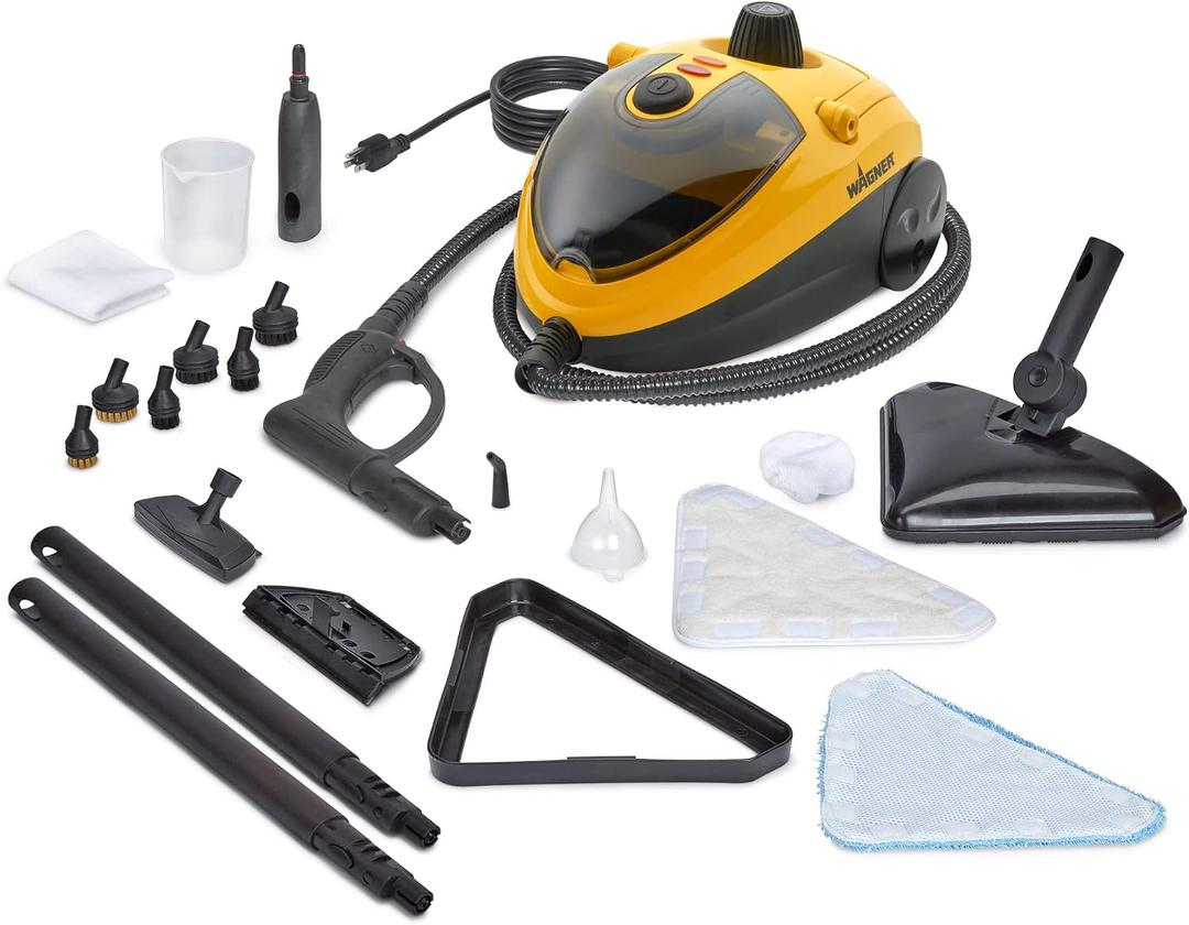 Wagner Spraytech 2494399 925e Elite Steamer Multi-Purpose Mop with 20 Accessories for Chemical-Free Steam Cleaning, Hardwood Floors, Tile, and More