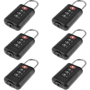 6Pcs TSA Approved Luggage Locks 3 Digit Travel Combination Portable Small Padlocks Stainless Steel TSA Accepted Toolbox Locks for Travel Bag Suitcase Lockers 6Pcs TSA Approved Luggage Locks 3 Digit Travel Combination Portable Small Padlocks Stainless Steel TSA Accepted Toolbox Locks for Travel Bag Suitcase Lockers
