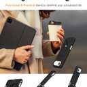 ZHK Liquid Silicone Designed for iPhone Air Case with Magnet Stand, [Precise Camera Lens Protection][Mil-Grade Drop Shockproof][Soft Anti-Scratch Microfiber Lining] Slim Fit Cover, Black (iPhone Air 6.5 inch)