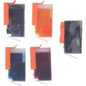 Ink Cartridge Replacement for Photosmart, High Yield Black and Color Ink Cartridges Set, 800 Pages Black 750 Pages Color Output, Anti Blockage Colorfast Printing for Documents (BK PBK C M Y 5 Colors)