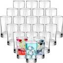 Bokon 24 Pcs Beer Glasses, Small Juice Glasses Cups Iced Tea Glasses Heavy Base Glassware Clear Glass Bulk Tumblers for Drinking Water Beer Milk Orange Juice Kids Breakfast (5 oz)