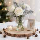 8Pcs Large Wood Centerpieces for Tables, 8-9 Inches Rustic Wood Slices for Centerpieces, Natural Wooden Centerpieces for Tables Wedding, Party, Rustic Decor, Art Creation