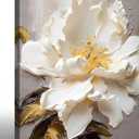 BLINFEIRU Flower Pictures Bedroom Wall Decor White Elegant Floral Canvas Art Prints Modern Framed Artwork for Bathroom Wall Decorations 12"x16"
