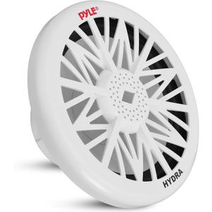Pyle 10-Inch Outdoor Marine Audio Subwoofer - 500 Watt Single White Waterproof Bass Loud Speaker For Marine Stereo Sound System, Under Helm or Box Case Mount in Small Boat, Water Vehicle - PLMRW10