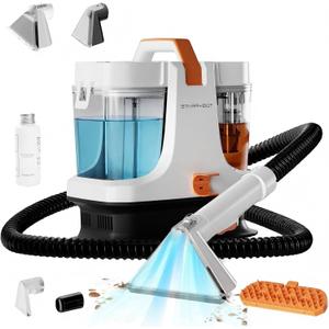 Starrybot Portable Carpet & Upholestery Cleaner Machine for Pets, Spot, Stain,Couch Cleaner Machine with 18Kpa Powerful Suction,Car/Auto Detailer(white)