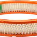 A-Premium Engine Air Filter, Aspirated, Replacement Paper Air Filter Element 14 in. Diameter: 3 in. Tall Orange Rubber Ring, Vehicle type Car, Model 120-179, Set Of 2