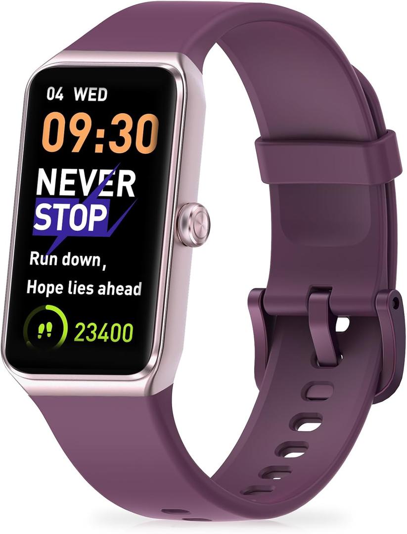 Fitness Tracker with Step Counter/Calories/Stopwatch, Activity Tracker, Health Tracker with Heart Rate Monitor, Sleep Tracker,1.47 Touch Color Screen, Pedometer Watch for Women Men (Bordeaux)