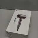 slopehill Professional Ionic Hair Dryer, Powerful 1800W Fast Drying Low Noise Blow Dryer with 2 Concentrator Nozzle 1 Diffuser Attachments for Home Salon Travel (Pink)