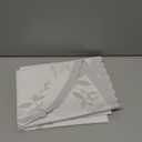 Gray Leaf Print Round Tablecloth 42 Inch Ring Pattern Fabric Table Cloth Polyester Wrinkle Resistance Washable Retro White Circular Table Cover for Garden Picnic Kitchen Dining Patio Decor