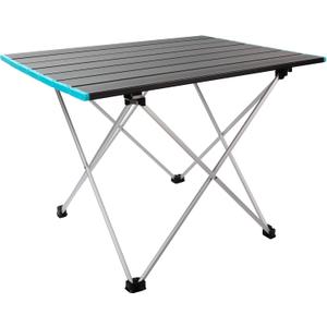 Ready Table Small Lightweight Portable Outdoor Folding Table w/Aluminum Hard Top. Useful for Beaches, Boating, Camping & More. 16x11 Portable Table w/Bag Makes for Easy Travel & Quick Setup.