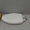 BEMIS Commercial Closed Front Plastic Toilet Seat, Heavy Duty Industrial Seat with Lid, Secure Installation for Long Lasting Hospitality Use, Elongated, White