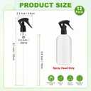 M METERXITY 12-Pack Spray Bottle Nozzle Replacement, Plastic Mini Trigger Spray Nozzle Head with Tube for 20-410 Neck Size/Garden/Home, Fine Mist Stream Sprayer [Black, Head Only]