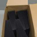 Jetec 50 Pcs 4 Cup Drink Carrier with Handle, Kraft Paperboard Beer Carrier, Disposable Drink Holder for Hot or Cold Drinks, 12-16 oz Bottle Holder for Food Delivery Beverages (Black)