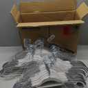 SONGMICS Pack of 50 Coat Hangers, Heavy-Duty Plastic Hangers, Clothes Hangers, White and Dark Gray UCRP020W02