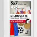 Americanflat 5x7 Shadow Box Frame with Shatter-Resistant Glass - Use as 4x6 Frame with Mat or 5x7 Without Mat - Silhouette Collection - White with Soft Felt Back
