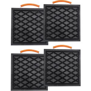 12 X 12 X 1 inchs Non-Slip Rv Jack Pads, 4 Pack Camper Outrigger Pads with Handle, Heavy Duty Stabilizing Blocks for Truck/Trailer/Crane
