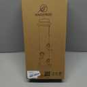 Kingsyard 2 Pack Tube Feeders with 6 Feeding Ports for Outdoors Hanging, Premium Hard Plastic Weatherproof & Steel Hanger, Attracting for Wild Birds (Black)