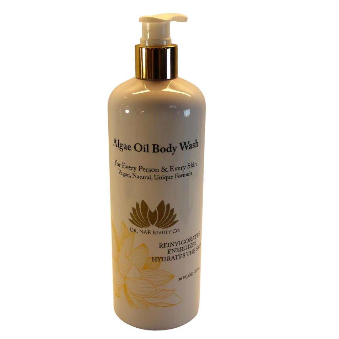 Dr. NAR Beauty Algae Oil Body Wash Non-Foaming, Moisturizing Cleanser for Dry & Sensitive Skin Vegan, Sulfate-Free, Gentle Plant-Based Formula 16 oz
