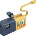 X Mobile A Power Bank - 5000 mAh - Ultra Portable - 103g only, Compatible with iPhone and Samsung, Navy Blue & Yellow (USB-C Plug)