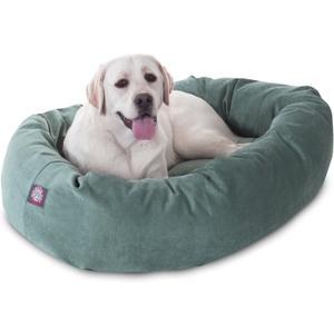Majestic Pet Micro Velvet Dog Bed, 40 Inch Large, Round, Washable, Azure