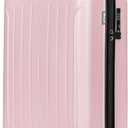 KYME Carry on luggage 22x14x9 Airline Approved Suitcase Hardshell With Double Spinner Wheels, PC+ABS TSA Lock Travel Luggage (Pink, 20" Carry On)