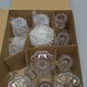 Gold Glass Candlestick Set of 6 Clear Crystal Glass Candle Holders Taper Holder Decor for Wedding Birthday Party Candle holders